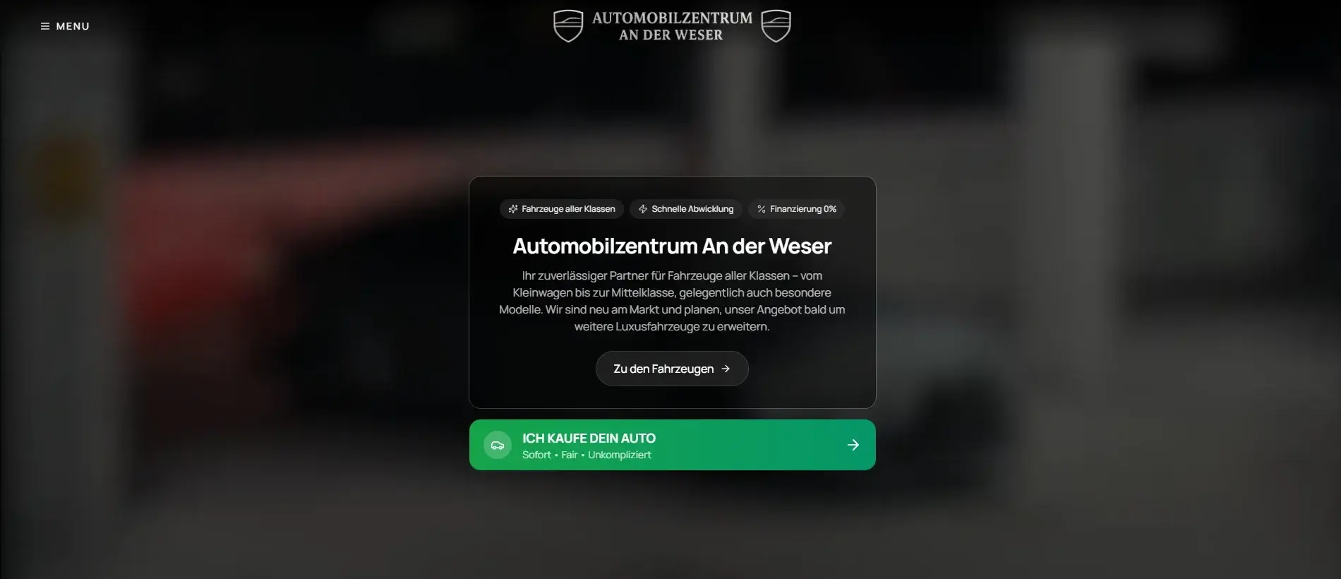 Website Automobilzentrum An der Weser, umgesetzt von esdezyn